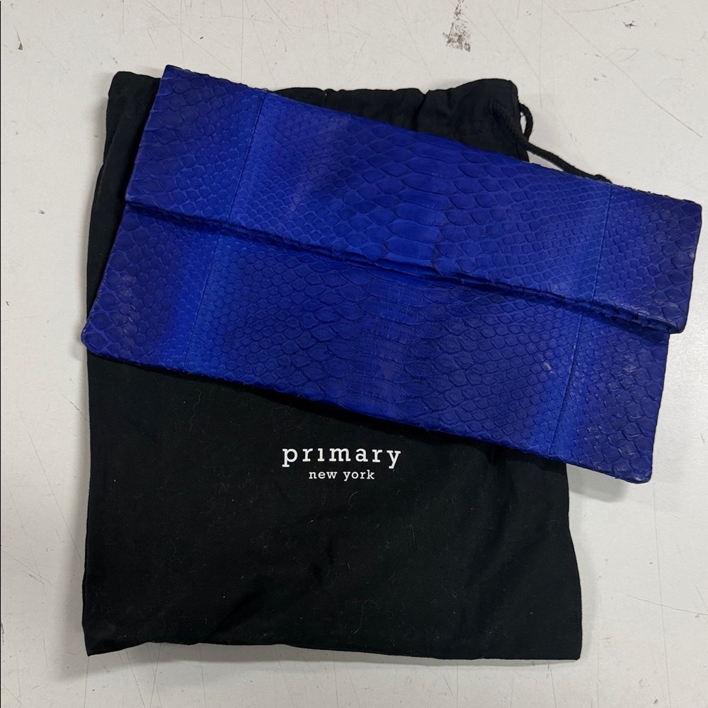Primary New York genuine python Elegant Blue Clut… - image 2